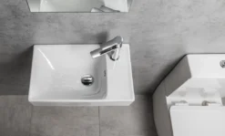 Sapho Nuali - Fontein 5x3 Cm, Met Overloop, Met Kraangat, Rechts, Wit TU0129 -Sanitino Winkel ce7240ccb5cbf63091b63587