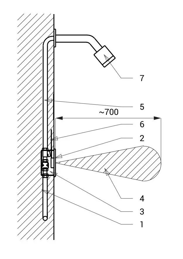 Sanela Sensor Douches - Roestvrijstalen Bediening Met Infrarood Elektronica ALS, Zonder Mening, Batterij Voeding, Zwart SLS 01AKVB 2 Sanela Sensor Douches - Roestvrijstalen Bediening Met Infrarood Elektronica ALS, Zonder Mening, Batterij Voeding, Zwart SLS 01AKVB - Afbeelding 2