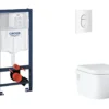 Grohe Rapid SL - Set Voor Inbouwinstallatie, Toilet, SoftClose Zitting En Arena Cosmopolitan Knop, Alpenwit SANI11BB3126
