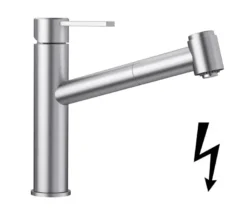 Blanco Ambis S - Keukenkraan Met Uittrekbare Sproeikop, Geborsteld Rvs 525124