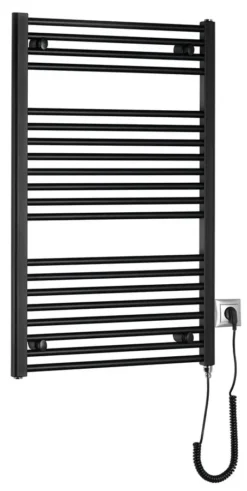 Aqualine Verwarming - Verwarmingselement 60x96 Cm, 400 W, Mat Zwart ILE96TB