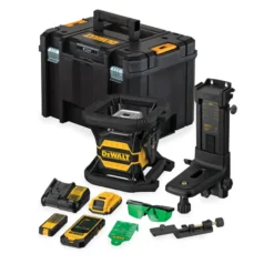 DeWALT Gereedschap - 18V ACCU-roterende Laser, Bereik 600 M, Met Accessoires, 1x Accu 2,0 Ah XR, Lader DCE080D1GS