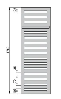 Zehnder Metropolitan Bar - Badkamerradiator 175x60 Cm, Middenaansluiting 5 Cm, Wit Laqué MEP-180-060 -Sanitino Winkel d24e6fa52df4a74e8e84c32f