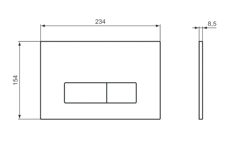 Ideal Standard Oleas - Oleas M2 Bedieningsplaat, SmartFlush, Wit R0122AC 2 Ideal Standard Oleas - Oleas M2 Bedieningsplaat, SmartFlush, Wit R0122AC - Afbeelding 2