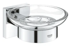 Grohe QuickFix Start Cube - Zeepschaal Met Houder, Glas/chroom 41096000