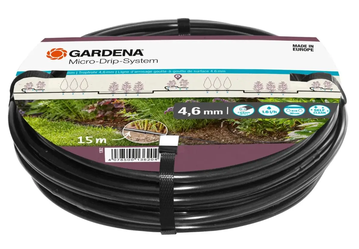 Gardena Micro-Drip-System - Micro-Drip-System Druppelslang, 4,6 Mm, 15 M 01362-20 2 Gardena Micro-Drip-System - Micro-Drip-System Druppelslang, 4,6 Mm, 15 M 01362-20 - Afbeelding 2