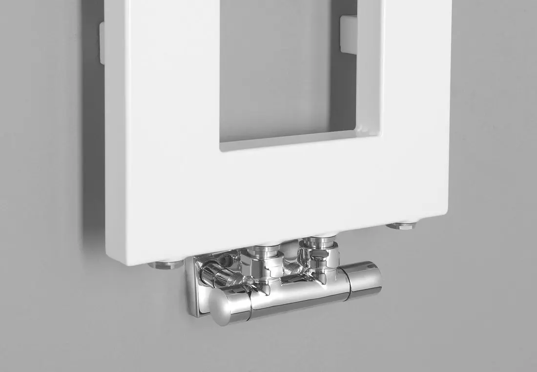 Sapho Block - Radiator, 28x133 Cm, 353 W, Mat Wit IR183 7 Sapho Block - Radiator, 28x133 Cm, 353 W, Mat Wit IR183 - Afbeelding 7