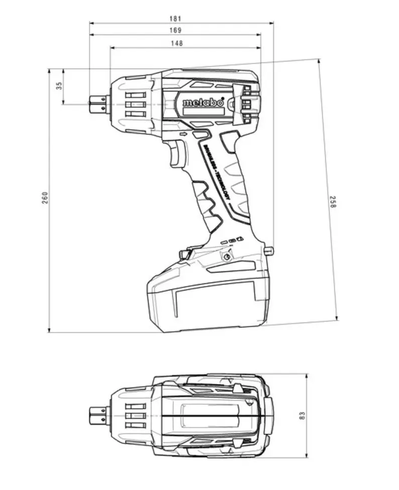 Metabo Gereedschap - 18V ACCU Slagmoersleutel, 2x Accu 4.0 Ah XR, Oplader 602205800 2 Metabo Gereedschap - 18V ACCU Slagmoersleutel, 2x Accu 4.0 Ah XR, Oplader 602205800 - Afbeelding 2