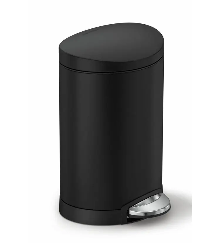 Simplehuman Afvalemmers - Afvalbak 6 L, Mat Zwart CW2097 1 Simplehuman Afvalemmers - Afvalbak 6 L, Mat Zwart CW2097