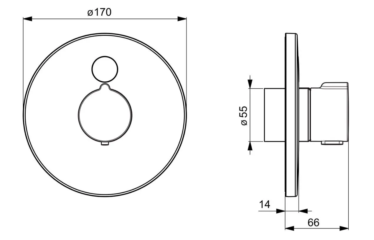 Hansa Electra - Elektronische Inbouw Douchekraan Met Thermostaat, Netvoeding, Chroom 80909001 2 Hansa Electra - Elektronische Inbouw Douchekraan Met Thermostaat, Netvoeding, Chroom 80909001 - Afbeelding 2