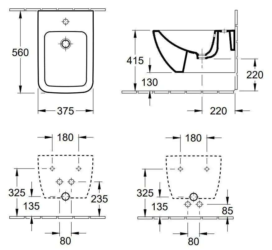 Villeroy & Boch Venticello - Wandbidet, Met 1 Kraangat, CeramicPlus, Alpine Wit 441100R1 2 Villeroy & Boch Venticello - Wandbidet, Met 1 Kraangat, CeramicPlus, Alpine Wit 441100R1 - Afbeelding 2