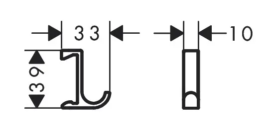 Hansgrohe WallStoris - Haak, 2 Stuks, Mat Zwart 27929670 2 Hansgrohe WallStoris - Haak, 2 Stuks, Mat Zwart 27929670 - Afbeelding 2