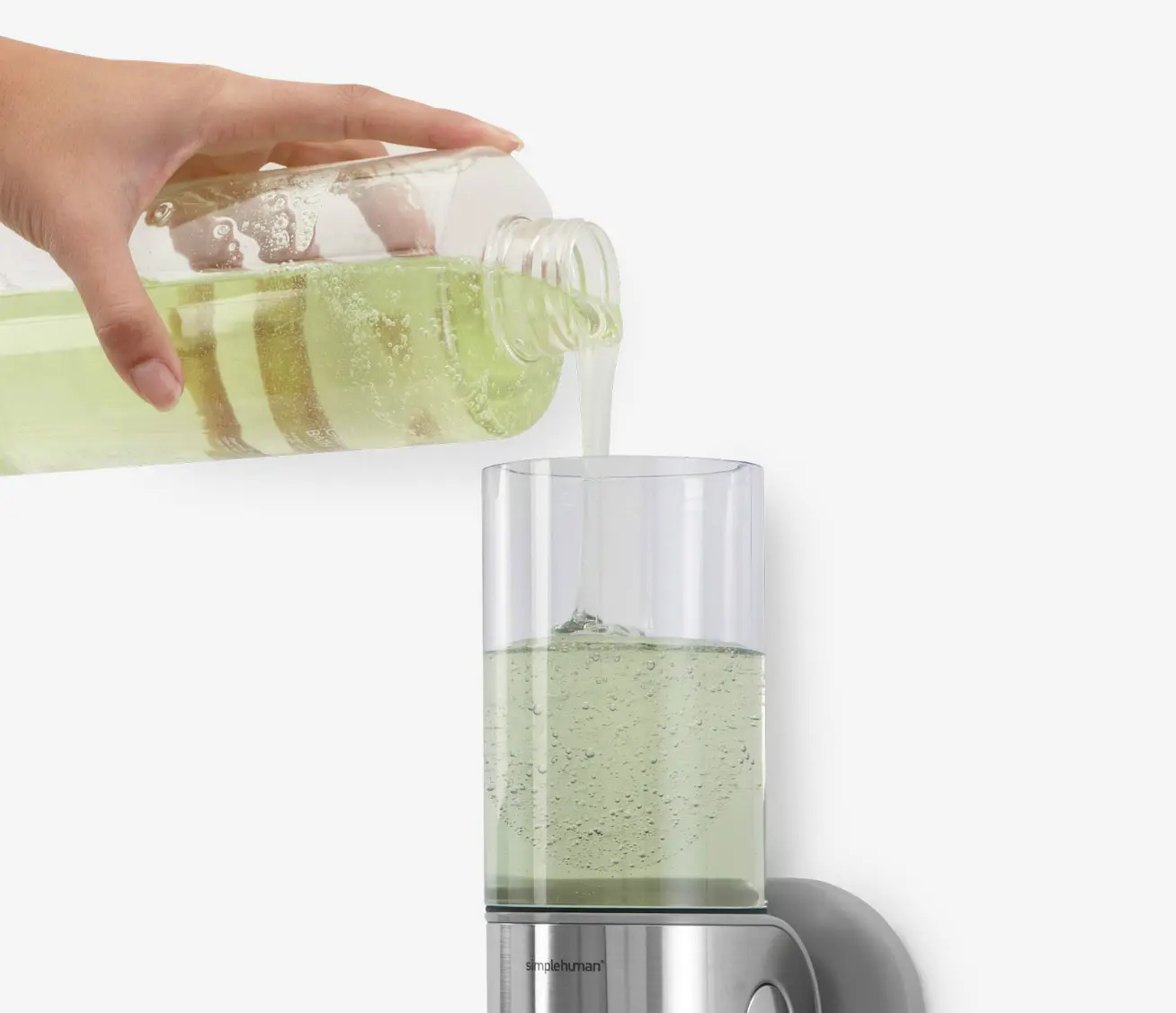 Simplehuman Badkamer Accessoires - Zeepdispenser Met Houder, 444 Ml, Gebrosteld Rvs BT1034 4 Simplehuman Badkamer Accessoires - Zeepdispenser Met Houder, 444 Ml, Gebrosteld Rvs BT1034 - Afbeelding 4