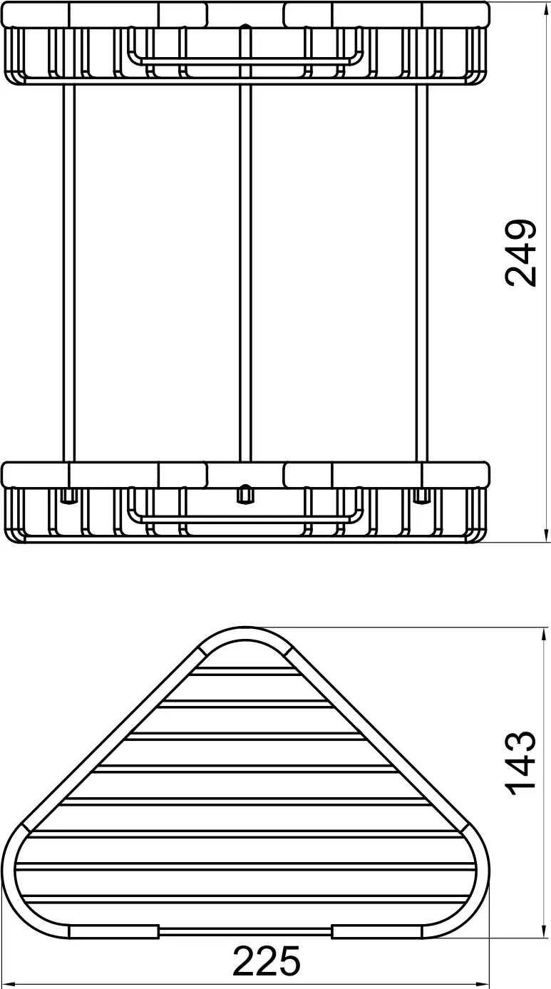 Novaservis Accessiores - Draad Modellen - Hoekplanchet Voor Douche, Chroom 6071,0 2 Novaservis Accessiores - Draad Modellen - Hoekplanchet Voor Douche, Chroom 6071,0 - Afbeelding 2