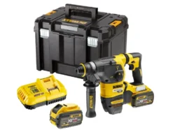 DeWALT Gereedschap - 54V Accu Combihamer SDS Plus, 2x Accu&apos;s 9,0 Ah FLEXVOLT, Oplader DCH333X2