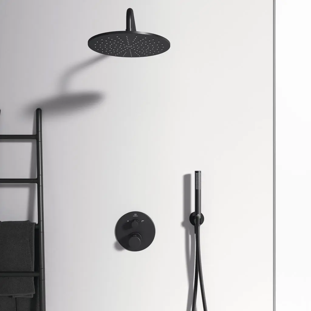 Ideal Standard CeraTherm - Thermostatische Kraan T100 Voor 2 Uitgangen Inbouw, Zwart A5815XG 4 Ideal Standard CeraTherm - Thermostatische Kraan T100 Voor 2 Uitgangen Inbouw, Zwart A5815XG - Afbeelding 4