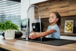 Sanela - Elektronische Keukenkraan Met Uittrekbare Vuistdouche, Netvoeding, Chroom SLU 68 -Sanitino Winkel e61965c1592d7541aafd8e3a