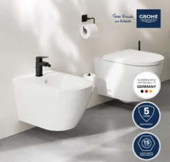 Grohe Euro Ceramic - Hangend Bidet, Kraangat, Alpine Wit 102487SH00 -Sanitino Winkel e8226425c3cd01c428da206c