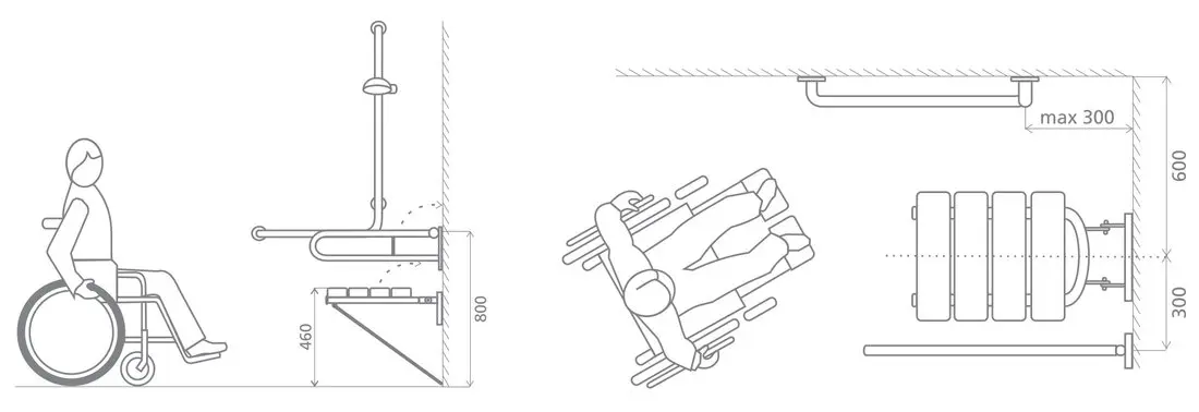 Sapho Badkamer Apparatuur - Handdgreep 81x55 Cm, Links, Roestvrij Staal XH522 3 Sapho Badkamer Apparatuur - Handdgreep 81x55 Cm, Links, Roestvrij Staal XH522 - Afbeelding 3