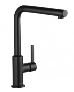 Kludi L-ine S - Keukenkraan Met Uittrekbare Sproeikop, Mat Zwart 408513975