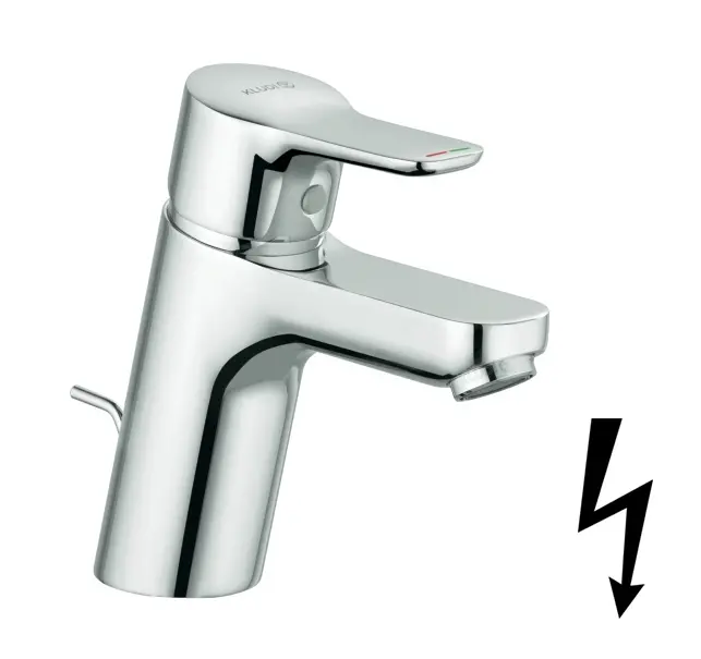 Kludi Pure&Easy - Wastafelkraan Met Waste, Chroom 372760565 1 Kludi Pure&Easy - Wastafelkraan Met Waste, Chroom 372760565