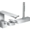 Axor Edge - Badrand Combinatie, 3-gats, Chroom/diamond Cut 46431000