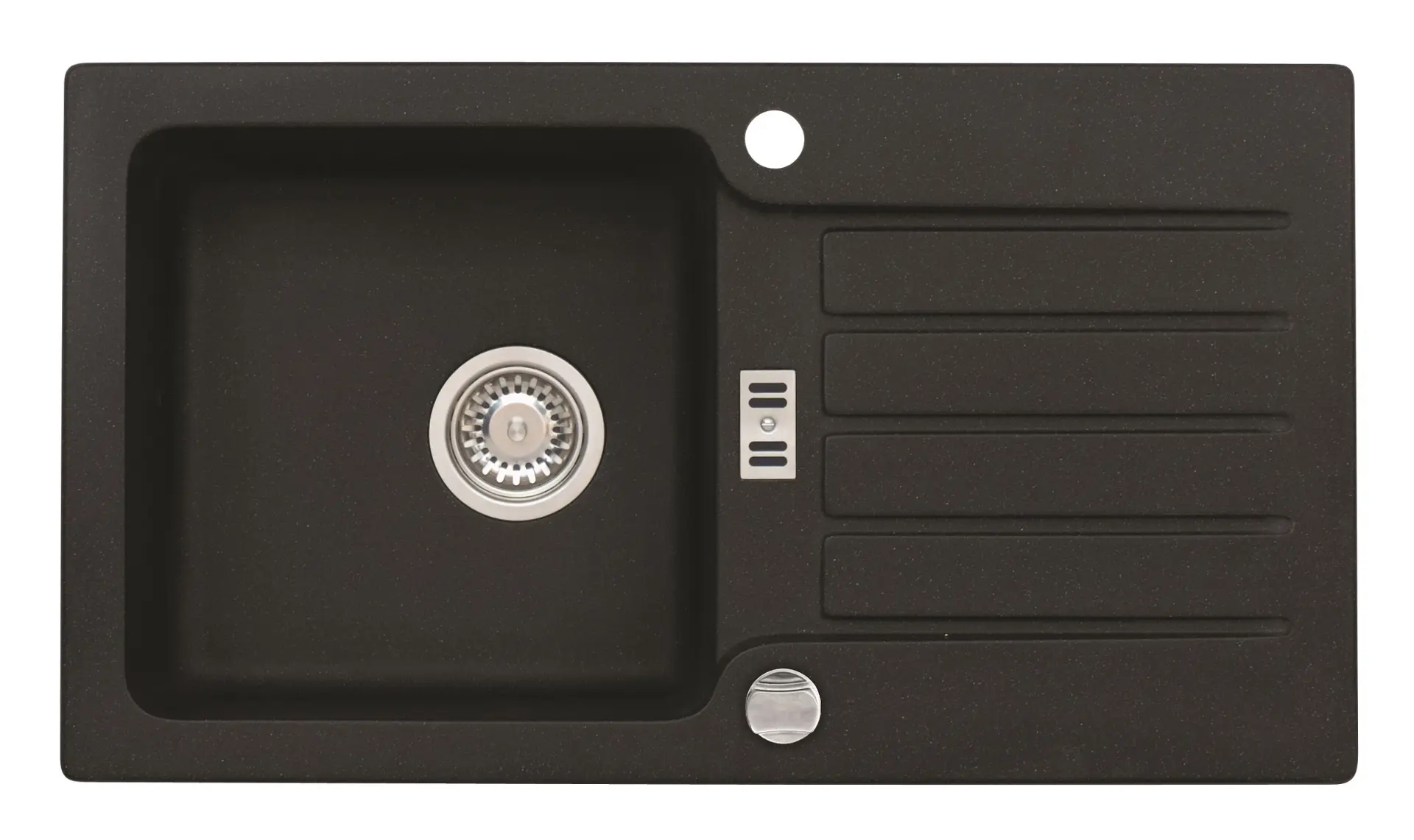 Alveus Niagara - Granieten Spoelbak 78x43 Cm, Met Draaiknopbediening, Carbon 1076858 1 Alveus Niagara - Granieten Spoelbak 78x43 Cm, Met Draaiknopbediening, Carbon 1076858