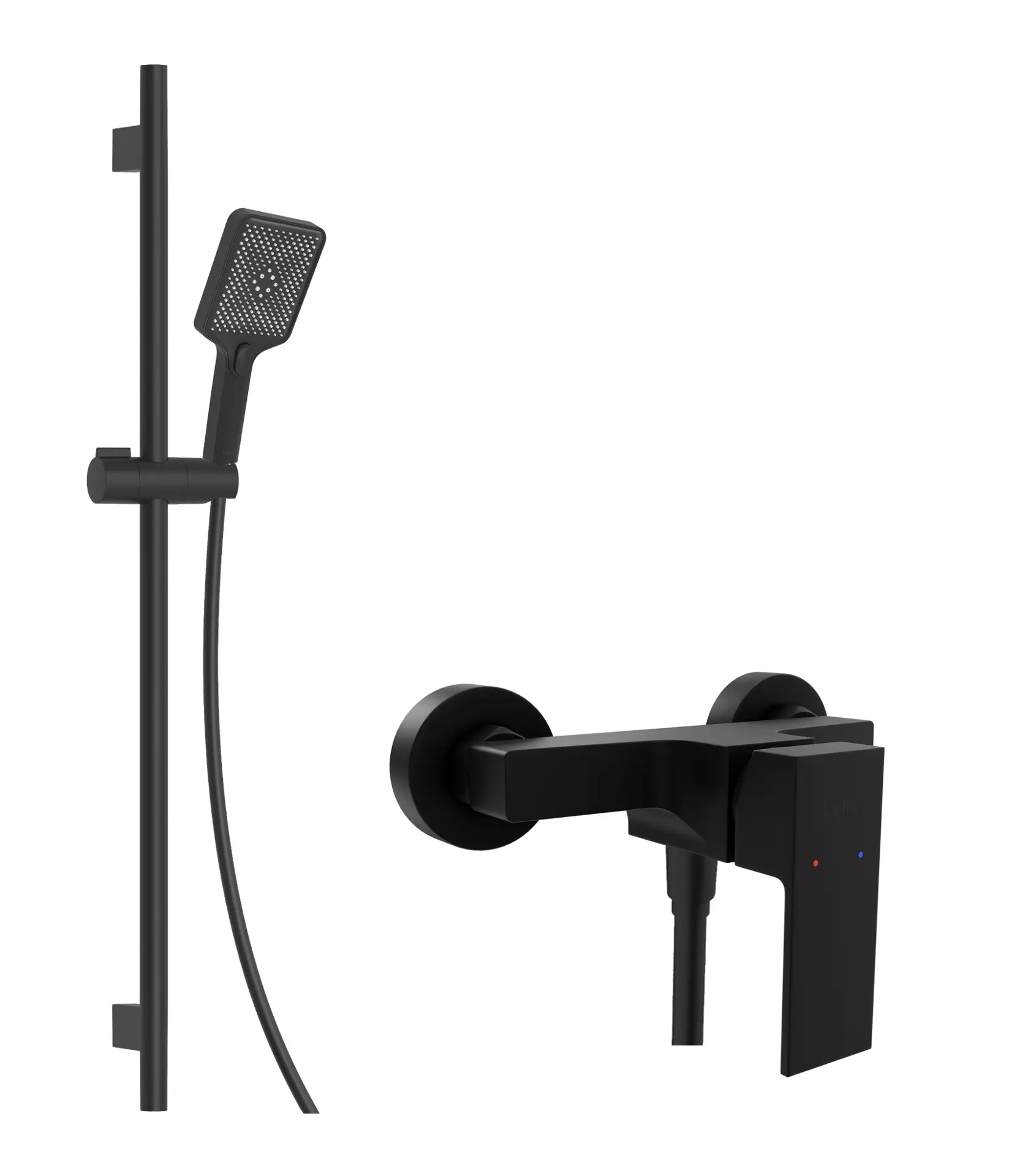 Kielle Arkas I - Doucheset Met Kraan, Stang, Slang En Douchekop, Mat Zwart 10211SN14 1 Kielle Arkas I - Doucheset Met Kraan, Stang, Slang En Douchekop, Mat Zwart 10211SN14