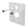 Alcadrain Toilet Accessoires - Isolatieplaat Voor Wandcloset En Bidet Met Accessoires, Chroom M930CR