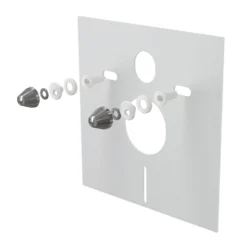 Alcadrain Toilet Accessoires - Isolatieplaat Voor Wandcloset En Bidet Met Accessoires, Chroom M930CR