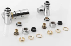 Sapho Corner Combi - Aansluitset Thermostatisch Ventiel Triaxiaal, Links, Chroom CP3021S -Sanitino Winkel f21005279904f633ad51c95b