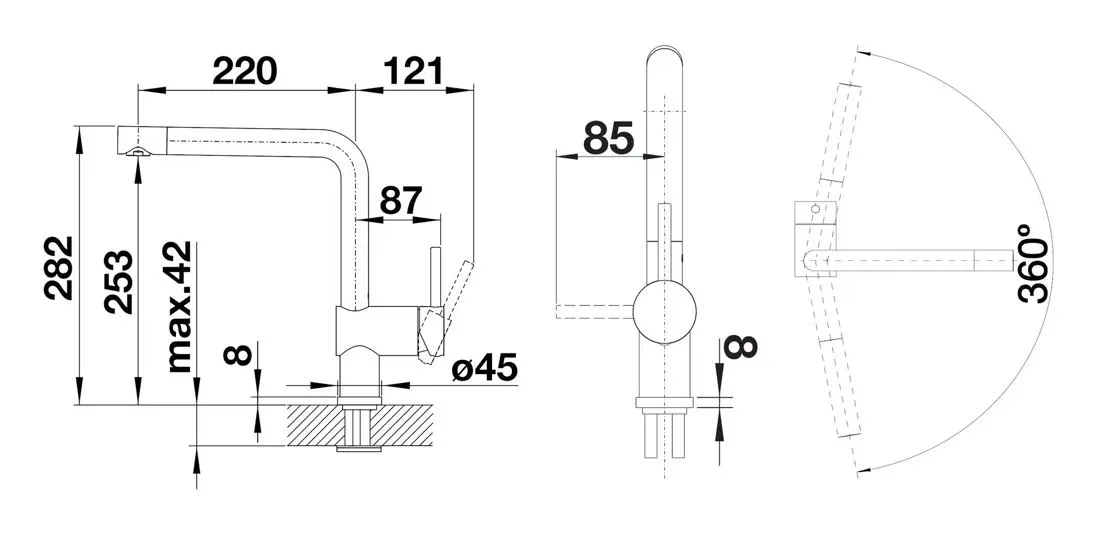 Blanco Linus - Keukenkraan, Zacht Wit 526961 2 Blanco Linus - Keukenkraan, Zacht Wit 526961 - Afbeelding 2