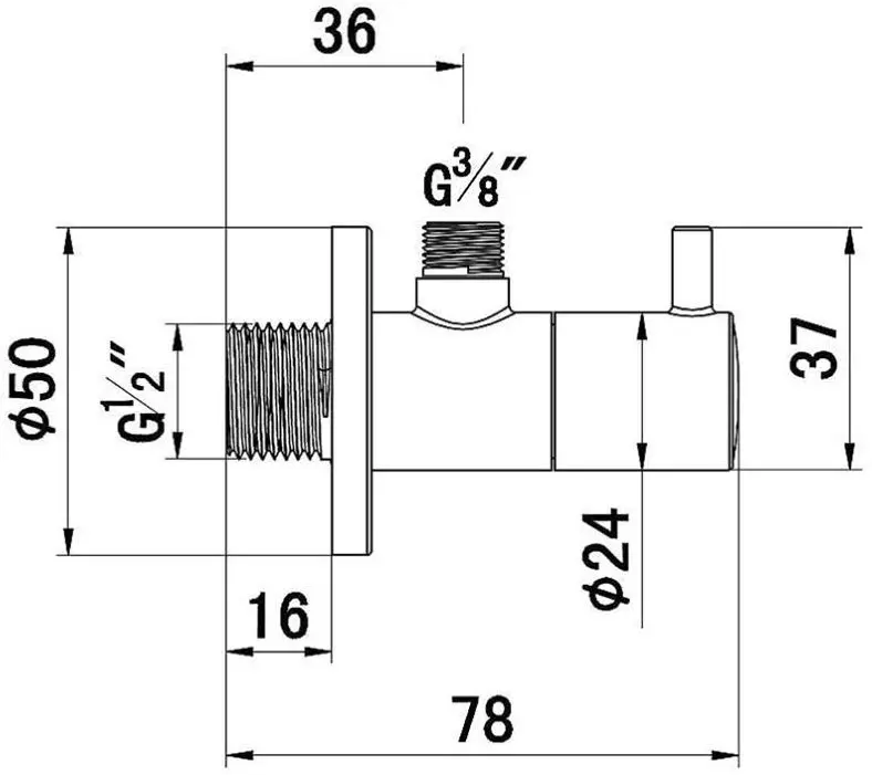 Kludi Zenta - Hoekstopkraan, Chroom 1584505-00 2 Kludi Zenta - Hoekstopkraan, Chroom 1584505-00 - Afbeelding 2