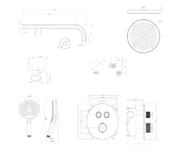 Kielle Oudee - Thermostatische Inbouwkraan, Voor 2 Functies, Met Accessoires En Huis, Chroom 20627SPT40 -Sanitino Winkel f5547505f60c12a05430545d