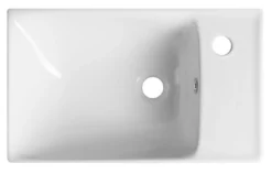 Sapho Nuali - Fontein 5x3 Cm, Met Overloop, Met Kraangat, Rechts, Wit TU0129 -Sanitino Winkel f56d9b135ab4943f700edc7a