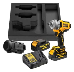 DeWALT Gereedschap - 18V ACCU Slagmoersleutel, 2x Accu 5,0 Ah XR, Rubberen Hoes, Oplader DCF891P2G