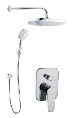 Kielle Harmonia - Doucheset Met Inbouwkraan, Voor 2 Toepassingen, Met Accessoires En Hoofddeel, Chroom 20623SP30