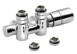 Sapho Twin Combi - Aansluitset Van Thermostatische Ventielen, Middenaansluiting 50 Mm, Rechts, Chroom CP5010S