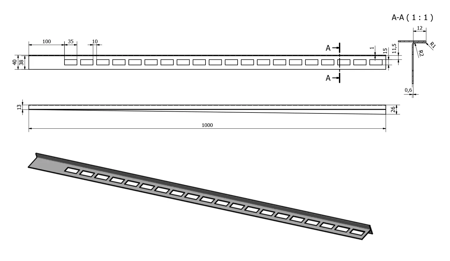 Sapho Douchegoten - Afvoerbuis 1000 Mm, Rechts, Roestvrij Staal SPD12-P 2 Sapho Douchegoten - Afvoerbuis 1000 Mm, Rechts, Roestvrij Staal SPD12-P - Afbeelding 2