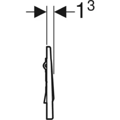 Geberit Spoelsystemen - Urinoirstuursystemen Met Pneumatische Spoelactivering, Bedieningsplaat Mambo, Geborsteld Rvs 116.013.FW.1 -Sanitino Winkel fa89818d5e4585e44acd2dd1