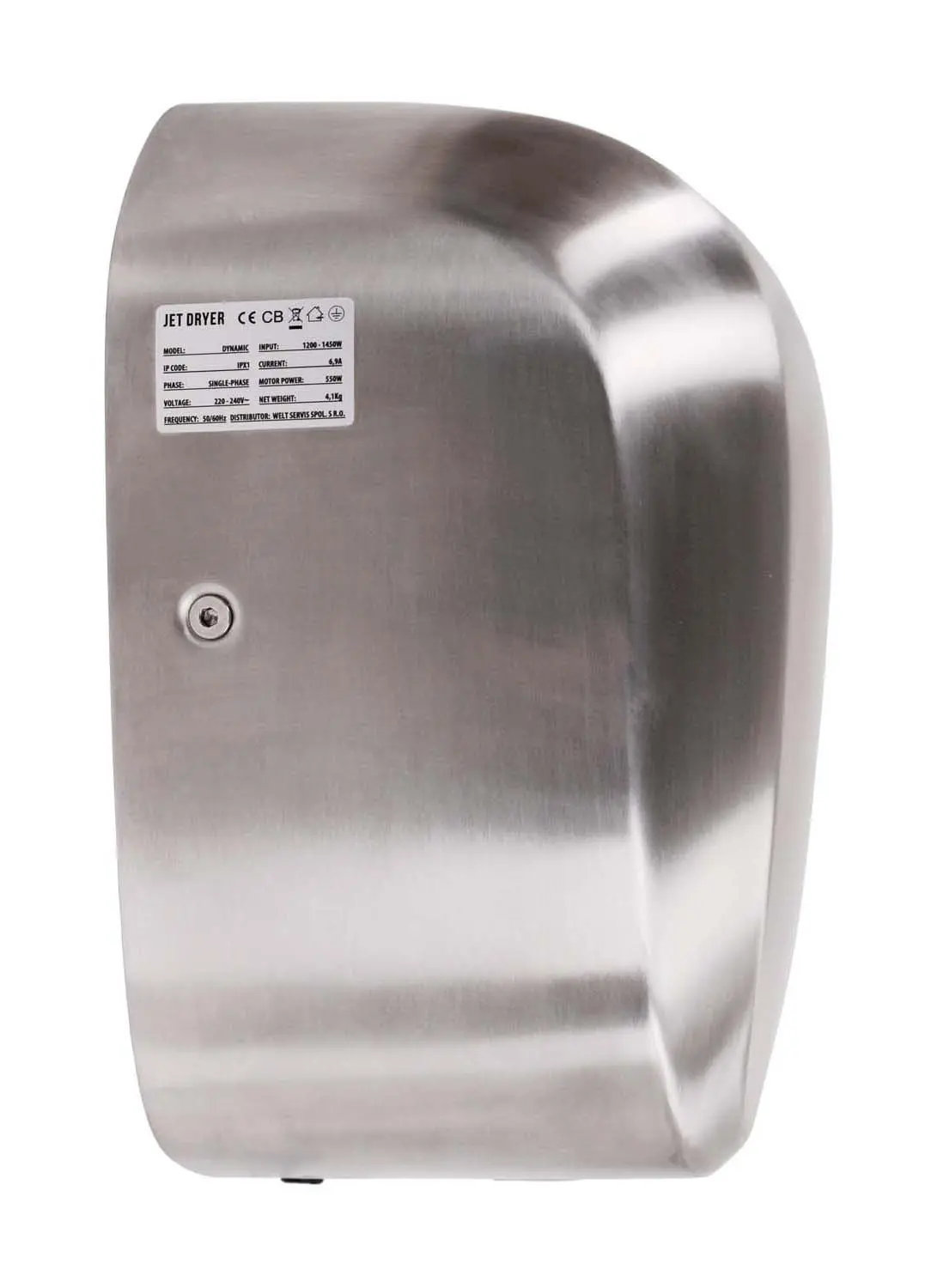 Jet Dryer Handdrogers - JetDryer DYNAMIC Touch Free Handdroger Met Sensor, Roestvrij Staal 8596220009364 4 Jet Dryer Handdrogers - JetDryer DYNAMIC Touch Free Handdroger Met Sensor, Roestvrij Staal 8596220009364 - Afbeelding 4