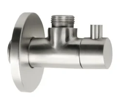 Sapho Minimal - Hoekstopkraan Met Rozet, 1/2"x 3/8" Voor Koud Water, Rvs MI058S