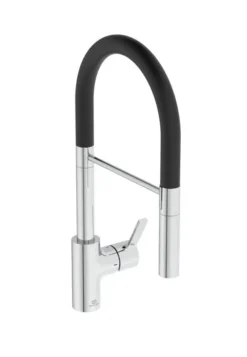 Ideal Standard Gusto - Keukenkraan Met Flexibele Arm En Douche, Chroom/zwart BD417AA