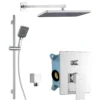 Kielle Arkas I - Doucheset Met Inbouwkraan, Voor 2 Functies, Met Accessoires En Kraanhuis, Chroom 20611SP10